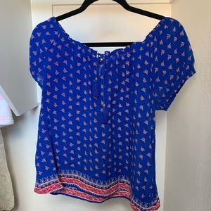 Boho blue blouse!